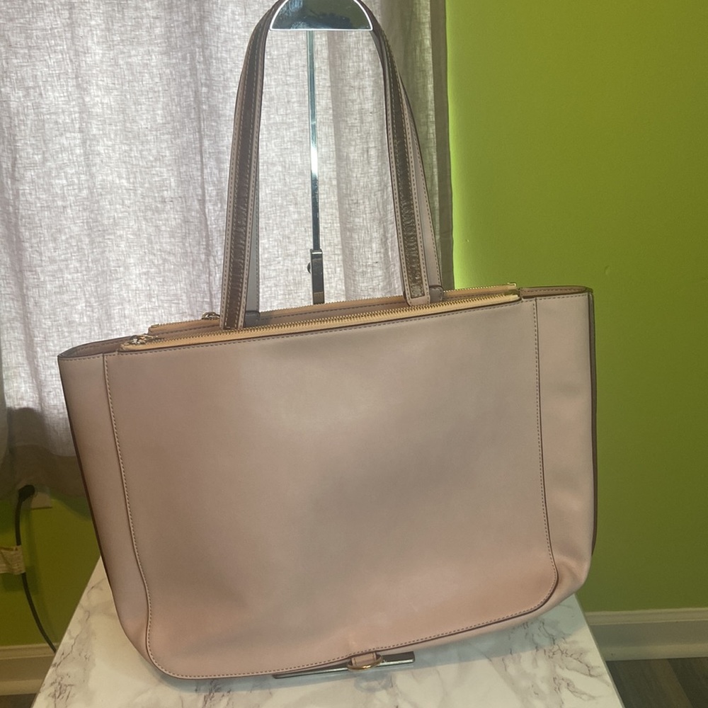 🇫🇷✨CHLOE✨Double Zip Laptop/Tote Rosewater Pink Leather with COA and Chloe dusty🌸 - Picture 2 of 15